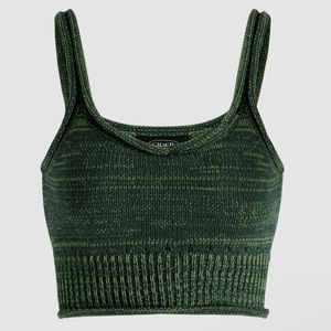 Green Knitted Tank Top